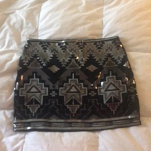 Express sequin mini skirt
